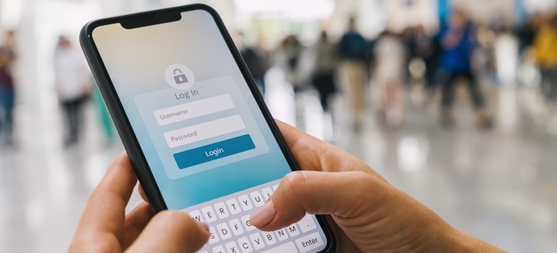 Inlogscherm op telefoon